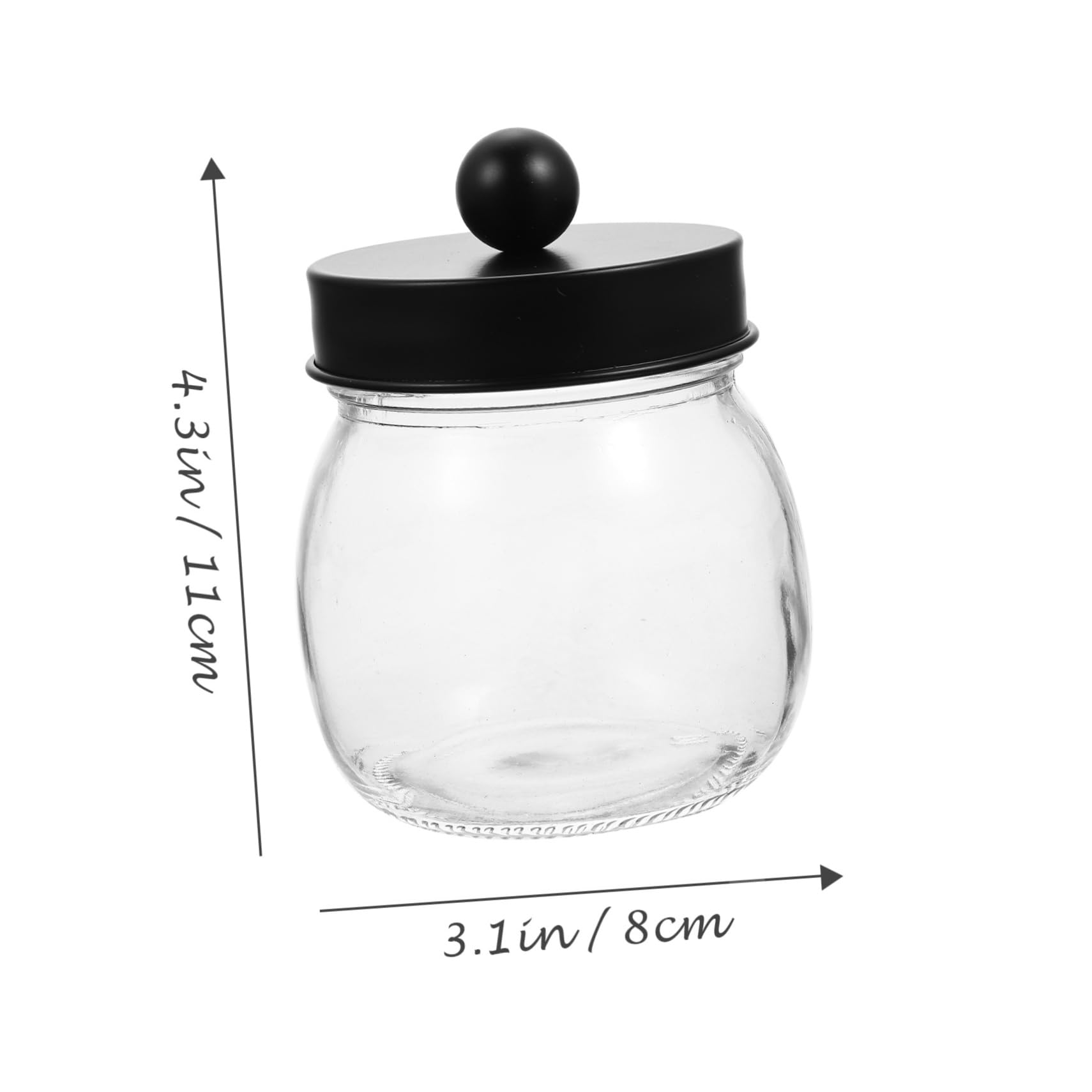 3stücke Glas-wattepad-spender mit Edelstahl-design Transparente Watteballhalter Praktischer Organizer für Kosmetikartikel Staub und Feuchtigkeitsgeschützt