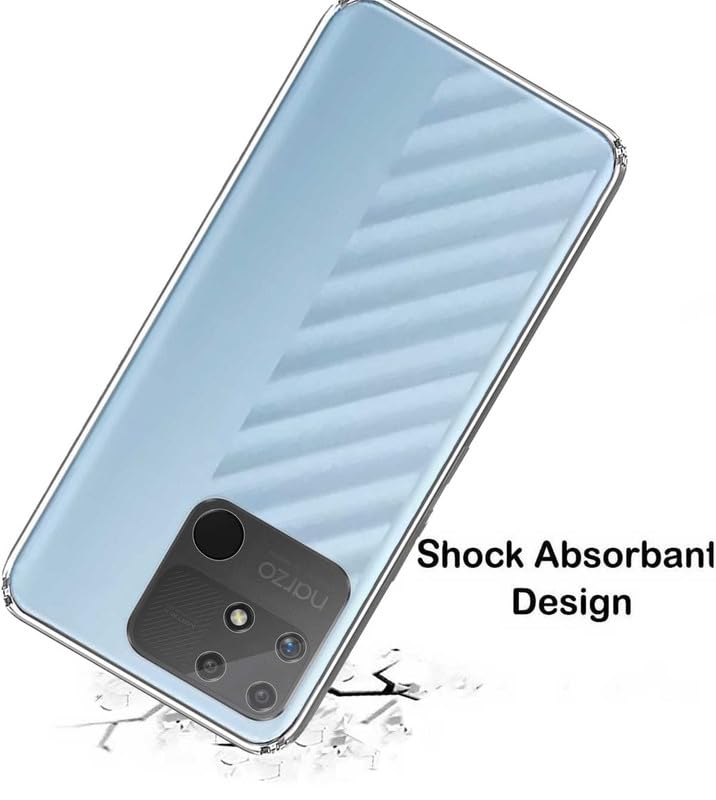 Image of Case Creation New Realme Narzo 50a Premium Imported Quality 0.3mm Crystal Clear Totu Silicone Transparent Flexible Soft Corner Protection with TPU Slim Back Case Color Cover for Oppo Realme Narzo 50a
