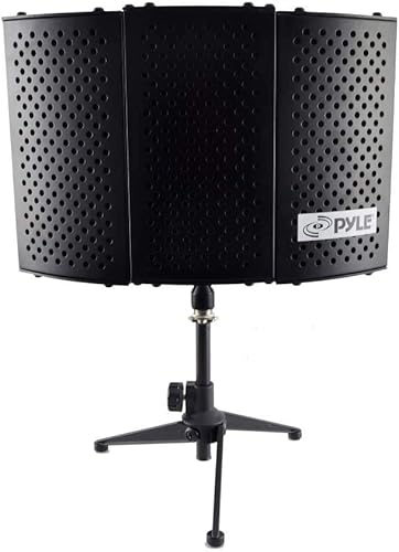 Miniatura 6 de Pyle PSMRS08 - Pantalla de aislamiento compacto para micrófono, reflector de gomaespuma con amortiguación de sonido de micrófono de estudio.