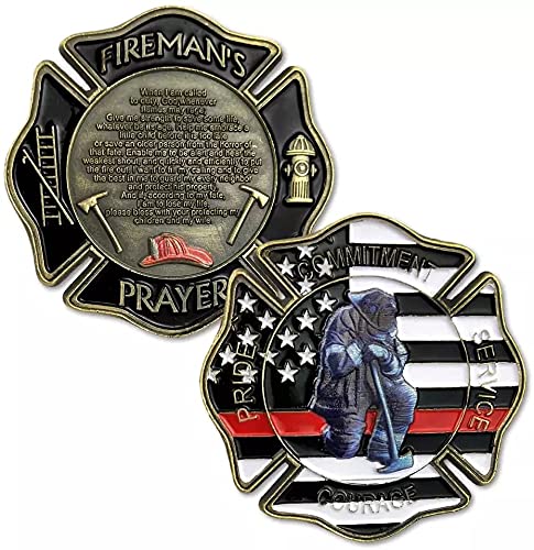 BirchRiver Firefighter Challenge Coin - Fireman s Prayer - Commemorative Collector - Firefighter