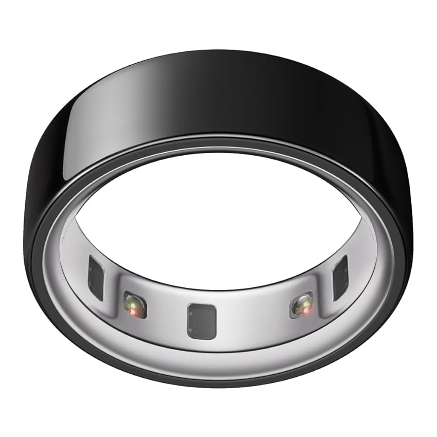 OURA Ring 4 - Black - Misura 8 - Smart Ring | Provalo con il kit di misurazione Ring 4 | Indossabile per monitorare il sonno - Frequenza cardiaca - Fitness - Batteria fino a 8 giorni