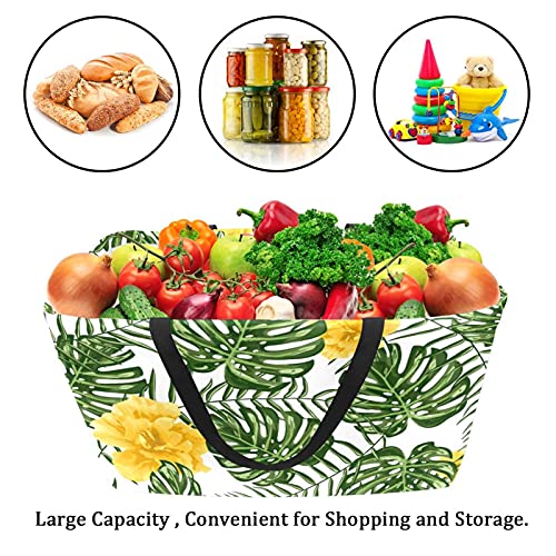 Panier de courses pliable lavable grand sac de rangement nourriture réutilisable - 4