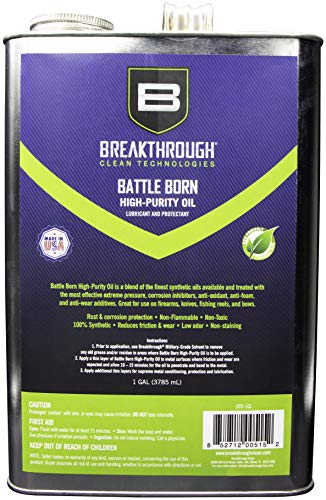 Breakthrough Clean Gun Lube - Battle Born High-Purity Gun Oil - Gun Cleaning Lubricant and Oil - Use on Equipment and Tools - 1 Gal