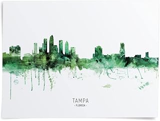 Tampa Florida United States Skyline Art Print (A2 poster) -20005