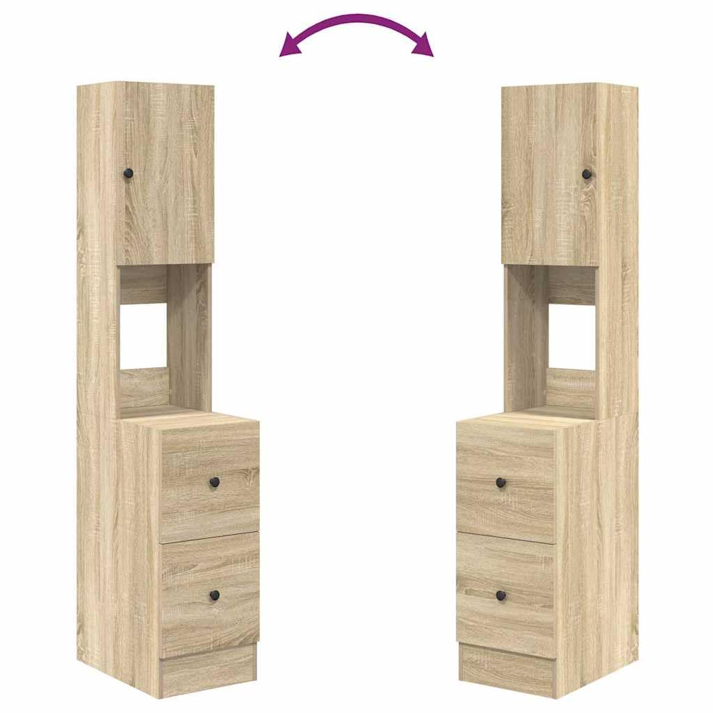 vidaXL Armoire de Cuisine Beige 35 x 50 x 180 cm Bois d'ingénierie, Rangement de Cuisine stylé, Meuble rectangulaire Robuste, Bois d'ingénierie Fonctionnel, unité intérieure avec étagères