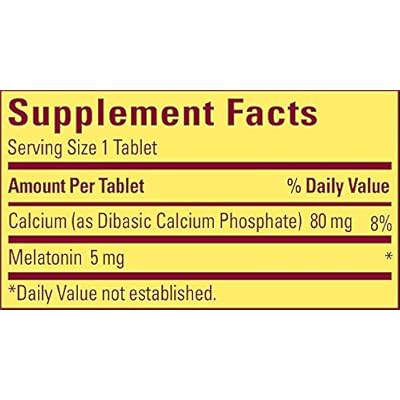 Nature Made Melatonin Maximum Strength 5 mg, 90 Tablets (2 Pack)