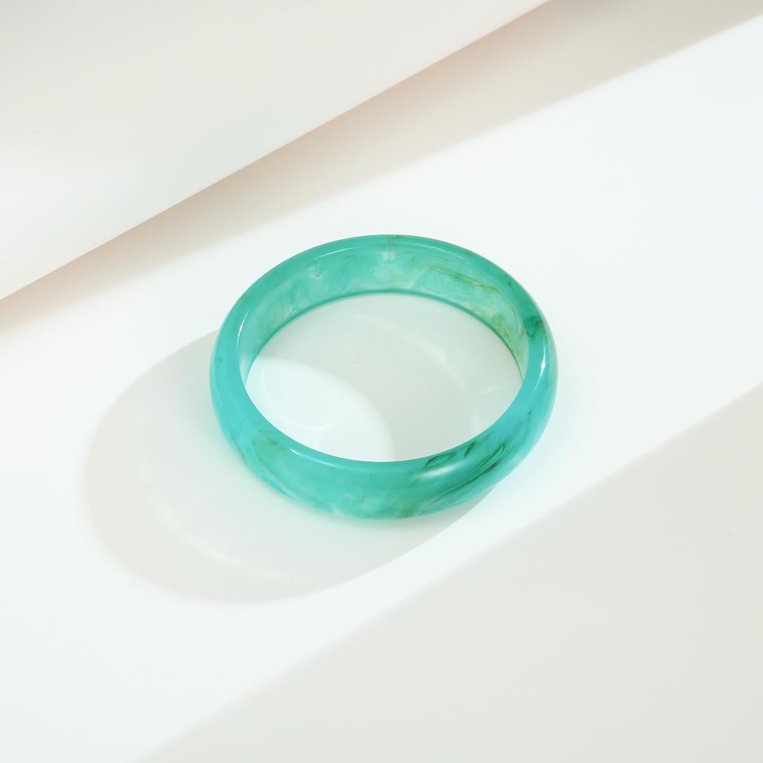 Chunky Acrylic Bangles Bracelets For Women Geometric Acrylic Resin Acetate Mottled Wide Bangle Bracelet Statement Colorful Bangles for Party - Image 4