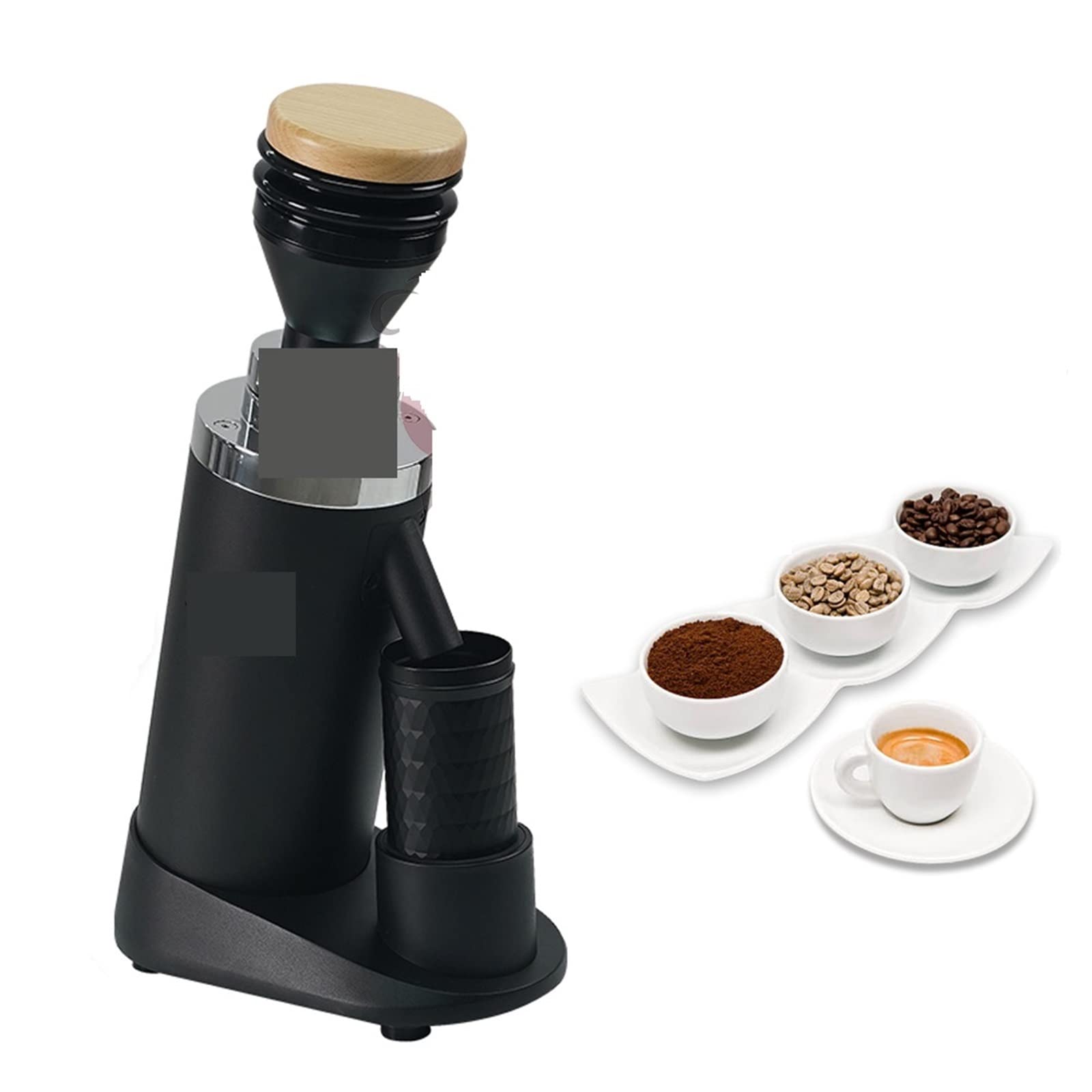 Coffee Bean Grinder, Coffee Grinder Upgrade Flat Titanium Burr Stepless Fineness Adjustment Espresso Coffee Powder Grinding Machine (Color : Espresso burr, Size : 220V-240V 50-60Hz)