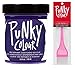PUNKY COLOUR The Original SEMI-PERMANENT Conditioning Hair Color Dye by Jerome Russell (w/Sleek Tint Brush) Haircolor 3.5 oz / 100 ml (Violet)