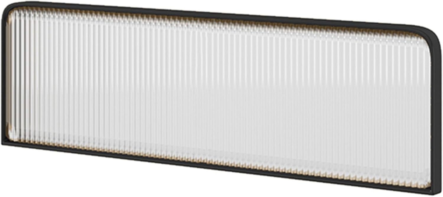 Stainless Steel Privacy Dividers for Dining Areas | Glass Partition Screens | Restaurant & Office Table Top Separators | Black Low Fence, 15.75"x47.24" (40x120CM)