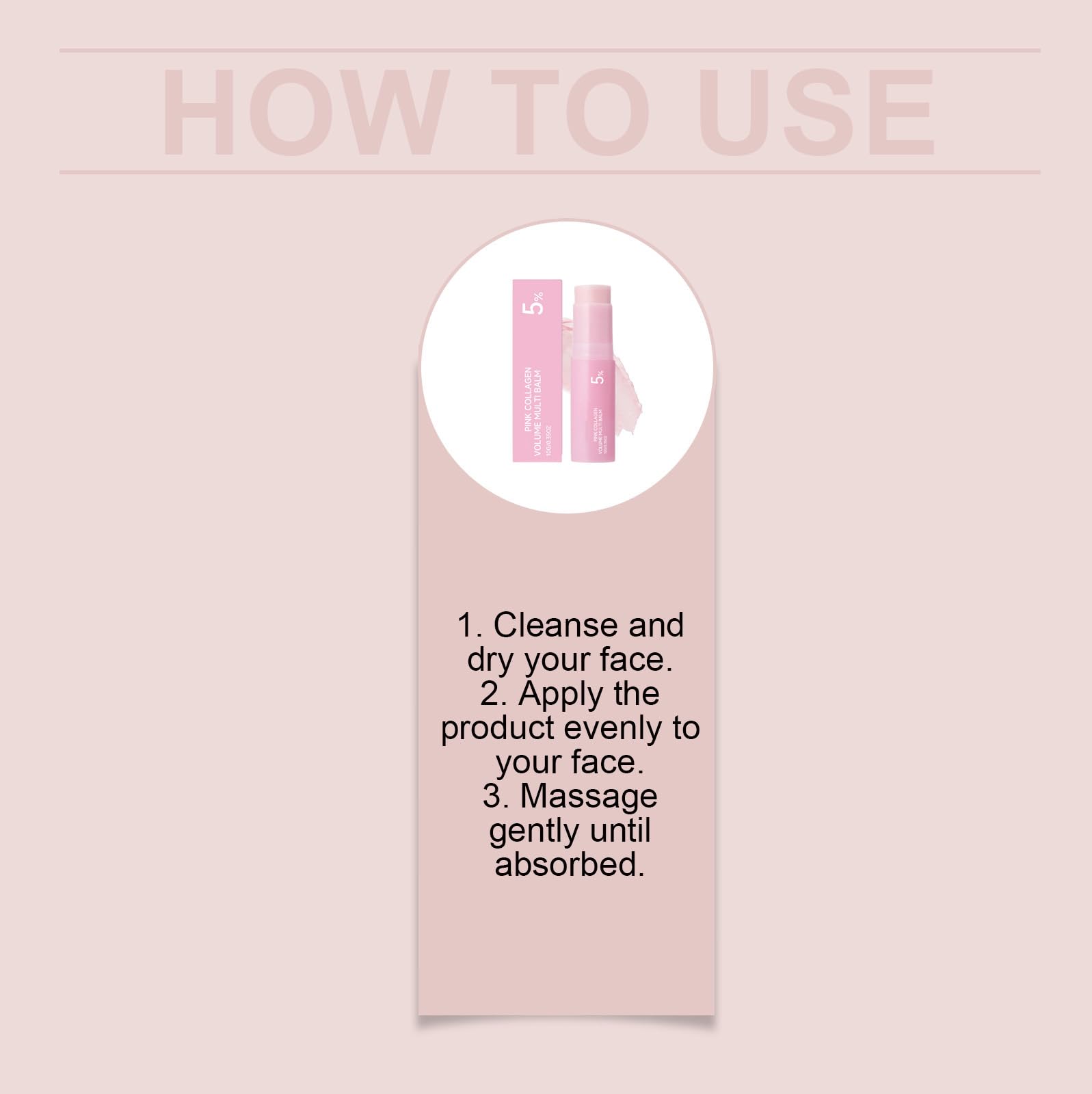 Pink Collagen Volume Multi Balm, rewitalizujący i ujędrniający balsam pod oczy, nawilżający krem przeciw starzeniu się, All-in-One, nawilżający balsam do ust i pielęgnacja twarzy (1 szt.)