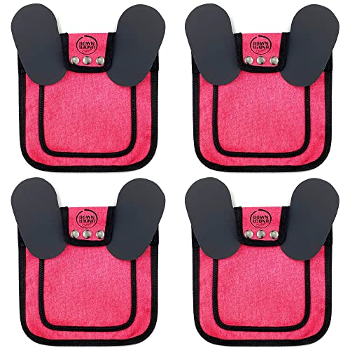 DOWN UNDER OUTDOORS 4 Pack Premium Chicken Saddle with Adjustable Straps to Suit Small, Medium and Large Hens, Poultry Saver, Protector, Apron, Supplies, Care Products (Pink)