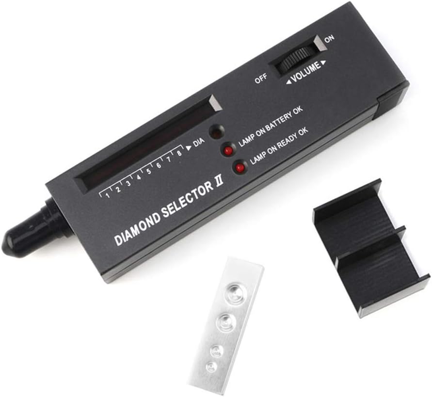 QKSEJ Portable Electronic Diamond Tester Pen for Diamond, Sapphire, Ruby, Crystal, Agate, Multi Gemstone Precious Stones Hardness Test Tool, Diamond Selector II