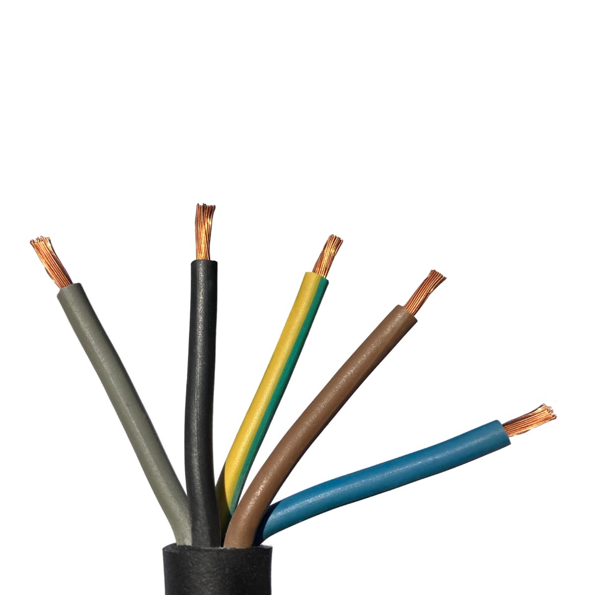 Hilark - Cavo 5 fili, 2,5 mm2 H07RN-F, 5 x 2,5 mm2 (5 g2,5 mm2) (85 m, nero)