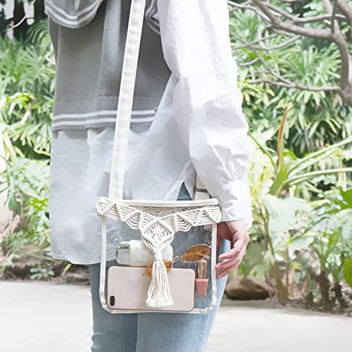Mkono Clear Bag Stadium Approved for Women Clear Purses Concert Crossbody with Tassel for Sport Events Concert Festival3