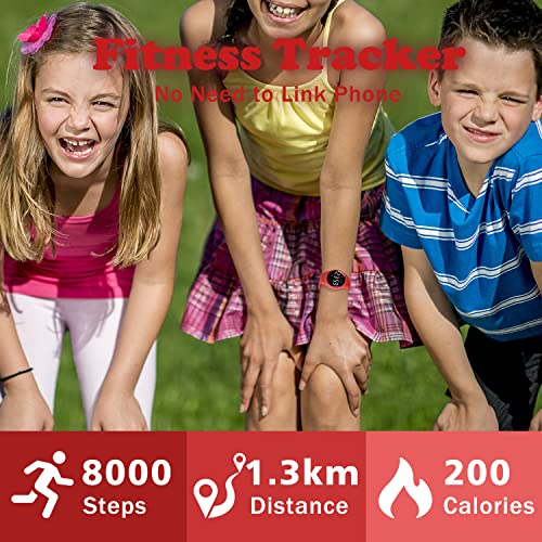 Image of Kids Watches for Girls Boys Digital Sport Watch with Step Counter Pedometer Vibration Alarm Clock, No App Waterproof Fitness Tracker Kids Watch Boys Girls Teens Students Ages 5-16