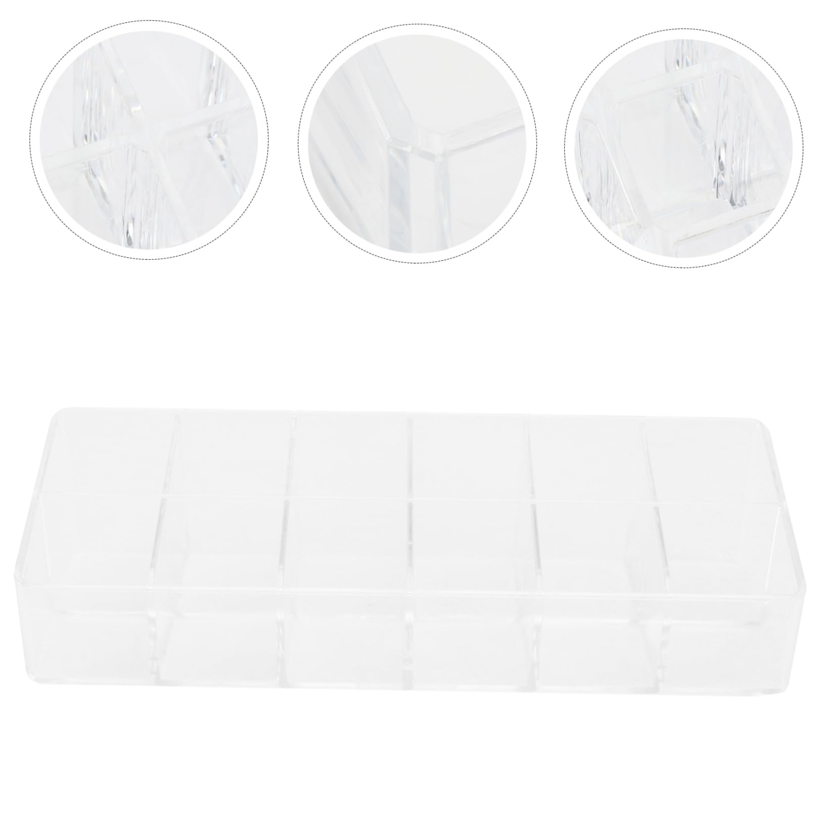 FOMIYES 1pc Transparent Lipstick Display Box Slot Storage Holder for Cosmetics Nail Polish Lip Durable Lightweight Organizer for Desktop Use