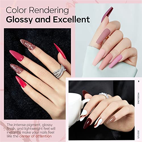 Modelones 32 Pcs Dip Powder Nail Kit Starter, 20 Colors Nude Glitter Acrylic Dipping Powder System Essential Liquid Set With Base&Top Coat Activator Brush Saver French Nail Art Manicure Diy Salon All-In-One Extension Kit #TOP3