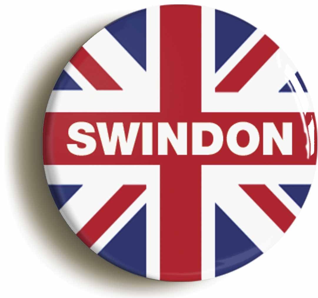 Swindon Union Jack Fridge Magnet (Circular 2inch / 50mm Diameter)