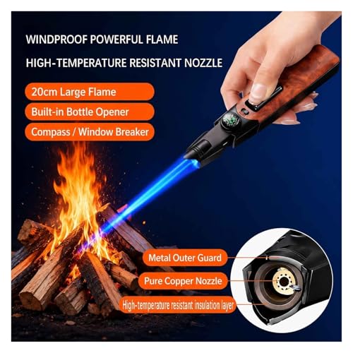 Encendedor para acampar al aire libre con abridor y soplete resistente 3