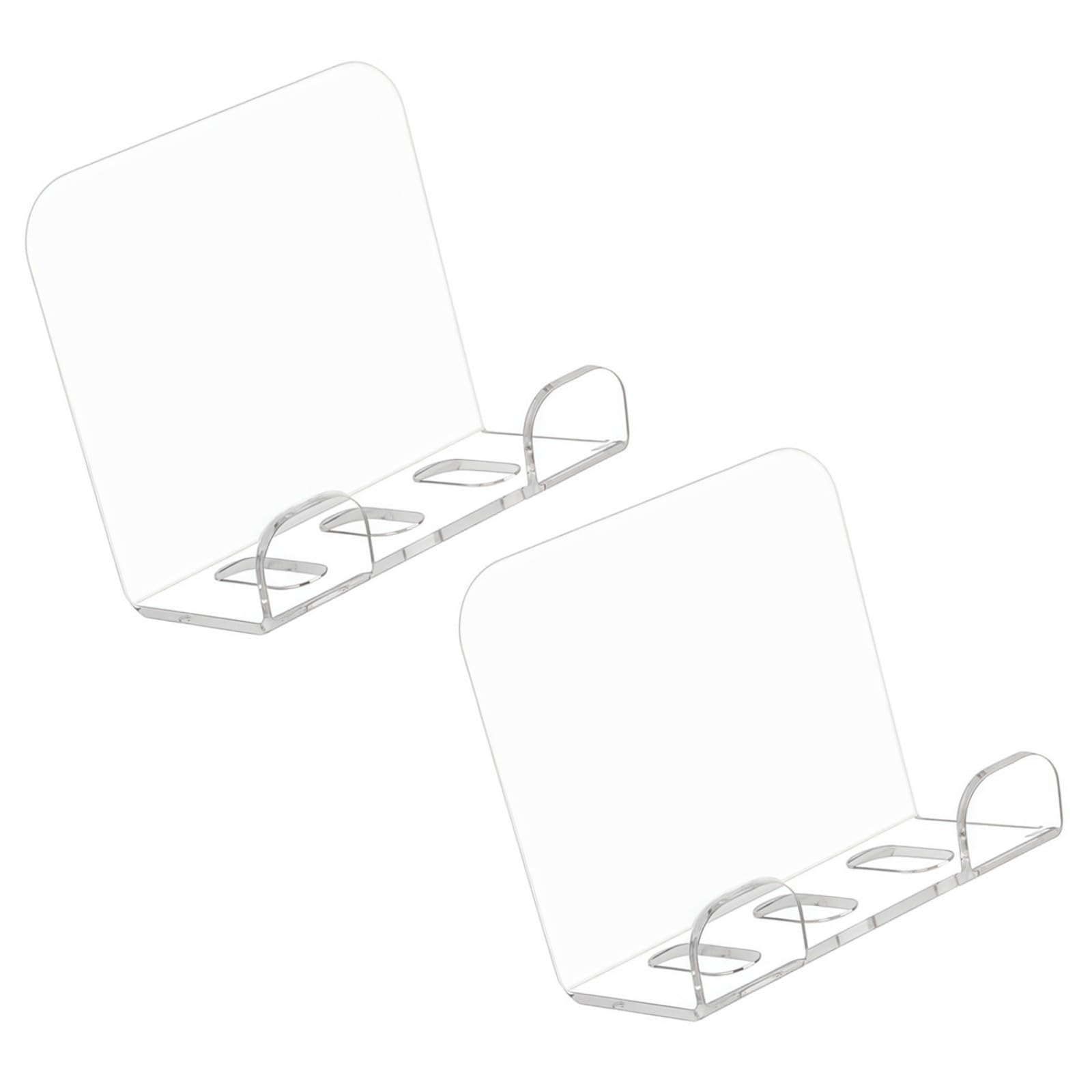 Whoasyst Space Saving Vertical Horizontal Phone Stand Adhesive Smartphone Organizers Acrylic Bedroom Stoarge Tool Wall Mount Phone Holder