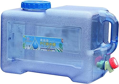 LEVINE Plastic Water Storage Tank,Portable Water Tank, Car Portable Handheld Water Container PC Outdoor Self Driving Tour with Faucet Camping Square Barrel Plastic Storage Bucket (Size : 5L)