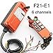 AMSOH F21-E1 Wireless Industrial Remote Controller switches Electric Hoist Crane Lift Crane 6 Buttons Emergency Stop 220V 12V 24V 380V(Arrow,UHF 868Mhz-AC 220V)