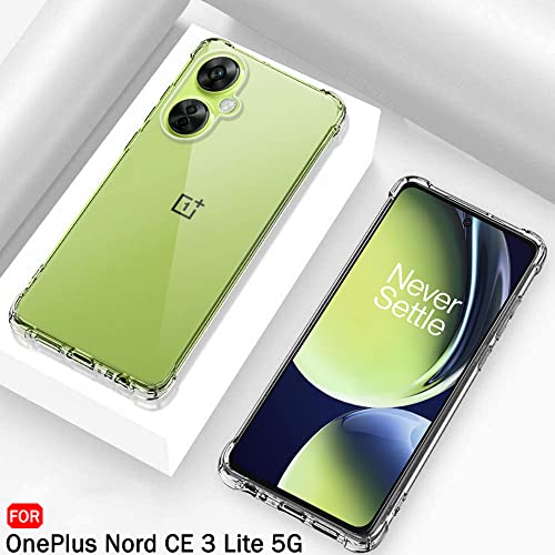 Image of TheGiftKart Crystal Clear Back Cover Case for OnePlus Nord CE 3 Lite 5G | Raised Bumps for Camera & Screen Protection | Ultra Clear Soft Silicone Back Case for OnePlus Nord CE3 Lite (TPU, Transparent)