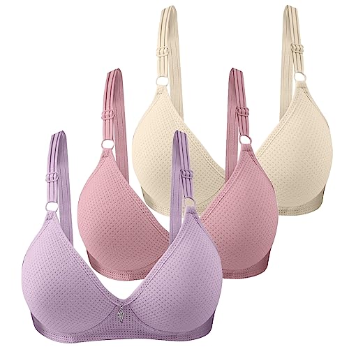 CSWH 3er Pack BHS Damen Ohne Bügel Push Up BH Set Frauen Sexy Bustier Crop...