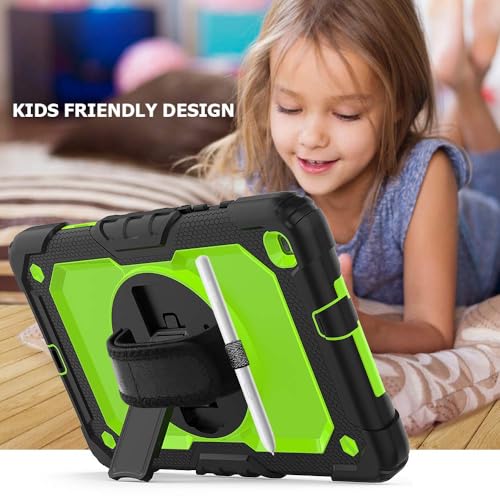 Coque Samsung Galaxy Tab A 8 2019 anti-choc intégrale noire et verte - 5