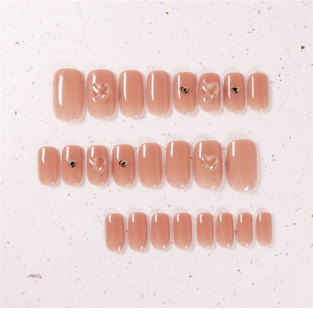 Art DIY Manicure Tool Press False Fake Nails Full Cover Artificial Checked Short Nail Tips