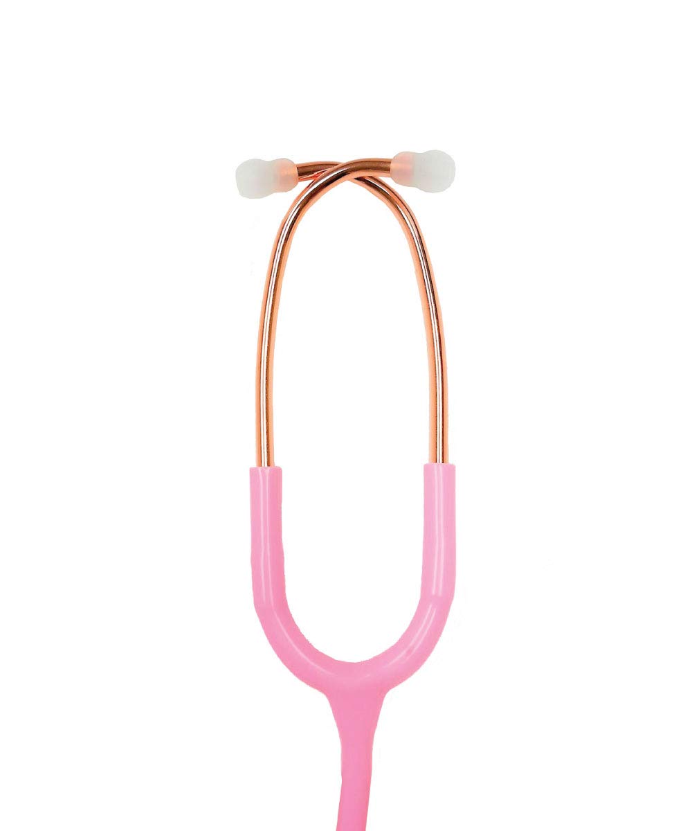 Stethoskop Professional Line Stealth Edition mit GRAVUR + Kostenlose Premium Tasche! (Pink Gold Edition/Rosa)