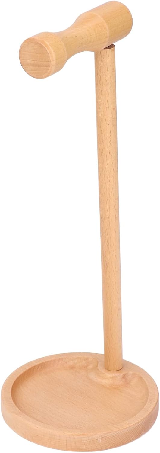 Wooden Headphone Holder Stand with Unique Design, Beech Material for Stable Headset Storage and Display, Easy Installation, Wide Application, Keeping Desk Tidy