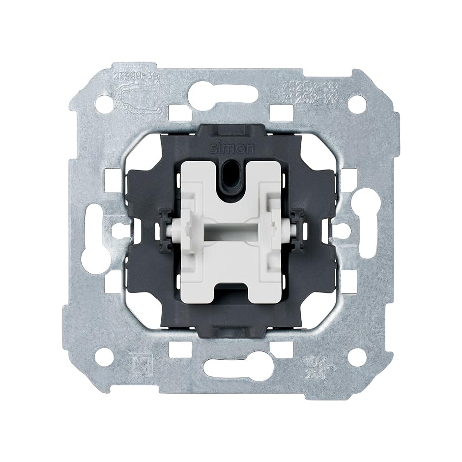 SIMON - Mecanismo Conmutador Cruzamiento, Serie 75, Compatible con Tapas de las Series Simon 75, 31, 82 y 88, Apto para Interiores (IP20), Fácil de Instalar, 10AX 250V