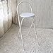 XUAN 75 Cm Sgabello da Bar Pieghevole Sedia da Bar Bianco Sgabelli Alti da Pub Sedie da Cucina con Schienale E Poggiapiedi Sedie da Bar Pieghevoli (Color : White)