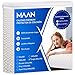 MAAN Bamboo Waterproof Mattress Protector, - Extra Deep Fitted Quilted - No Hace Ruido, es Transpirable e hipoalergénico, 3D Air Fabric 220 gsm with TPU Backing Material (90x190/200)
