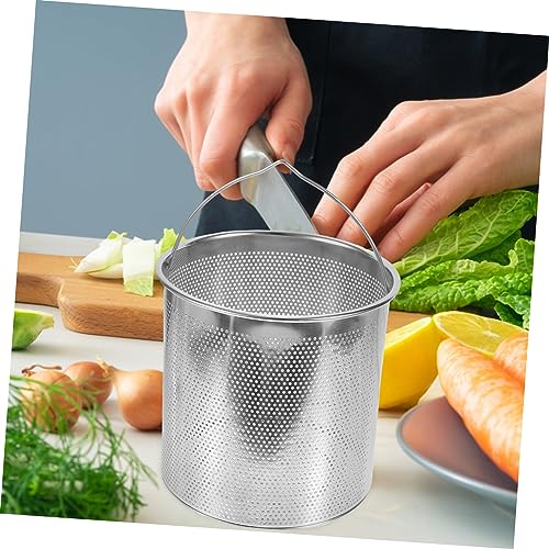 SWOOMEY 1 Satz Amphore aus Edelstahl Brattopf mit Sieb Servierkorb für französische edelstahl fritteuse pfannensets wok Friteuse Körbe mit Griffen Frittierkorb mit Griff Rostfreier Stahl – Bild 7