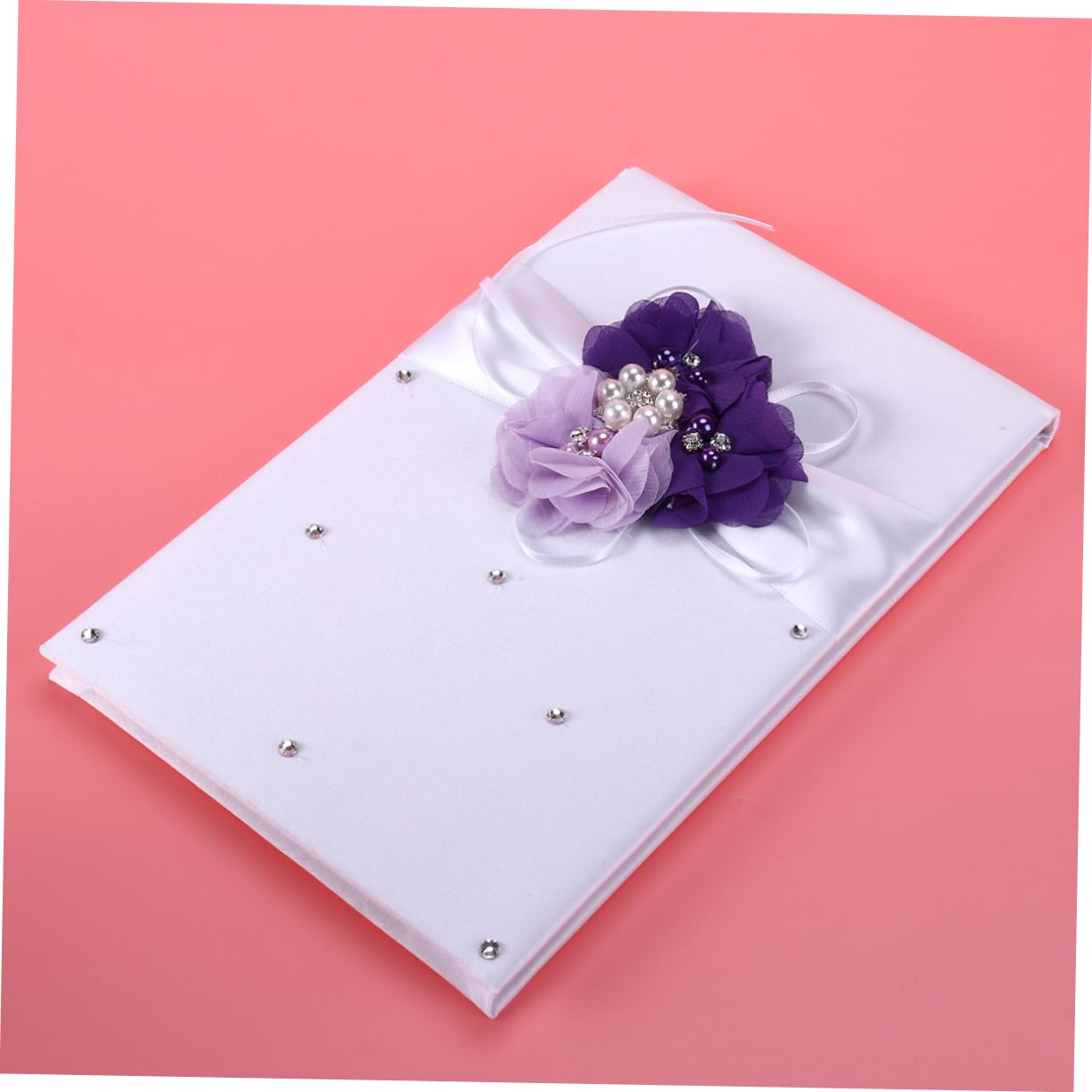 Cabilock 4stücke Teiliges Hochzeitsringkissen Blumenkorb Notizbuch Und Stifthalter Für Braut -Farbe Blüten Für Hochzeitszeremonie