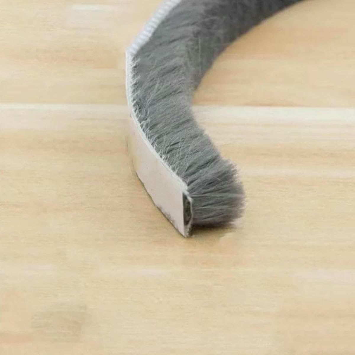 Yfshc Grey 9X 9Mm 10M 5/10/20M Self-Adhesive Wool Sealing Strip, Aluminum Alloy Door And Window Insulation, Sound Insulation, And Collision Prevention-Grey 9X 9Mm-10M