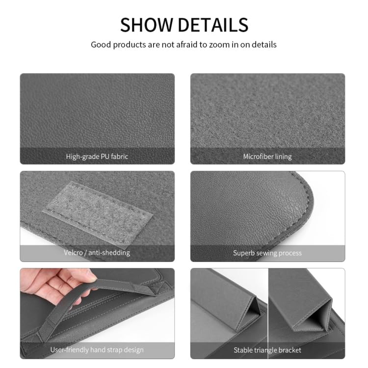 Image of TechTrendz Premium 3 in 1 Multifunction Slim PU Leather Laptop Sleeve for MacBook Neo 13 inch (A18 Pro Chip,2026) A3404, Laptop Cover Bag 11-14 Inch (with Integrated Mouse Pad) - Brown