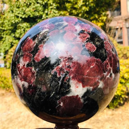 Esfera de cuarzo con turmalina natural de 300-400 g que purifica tus espacios 3