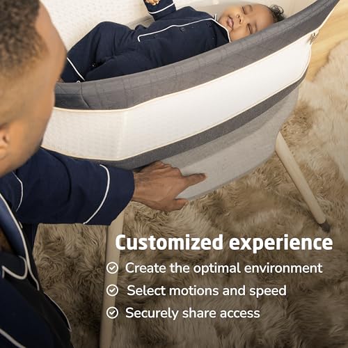 Maxi-Cosi Starling Smart Bassinet, CryAssist AI Cry Translation, 5 Rocking Motions, Cozy Mattress Pad, Machine-Washable Cover, Built-in Bluetooth Speaker, Onyx Heritage, Baby Bassinet Rocking - image 8