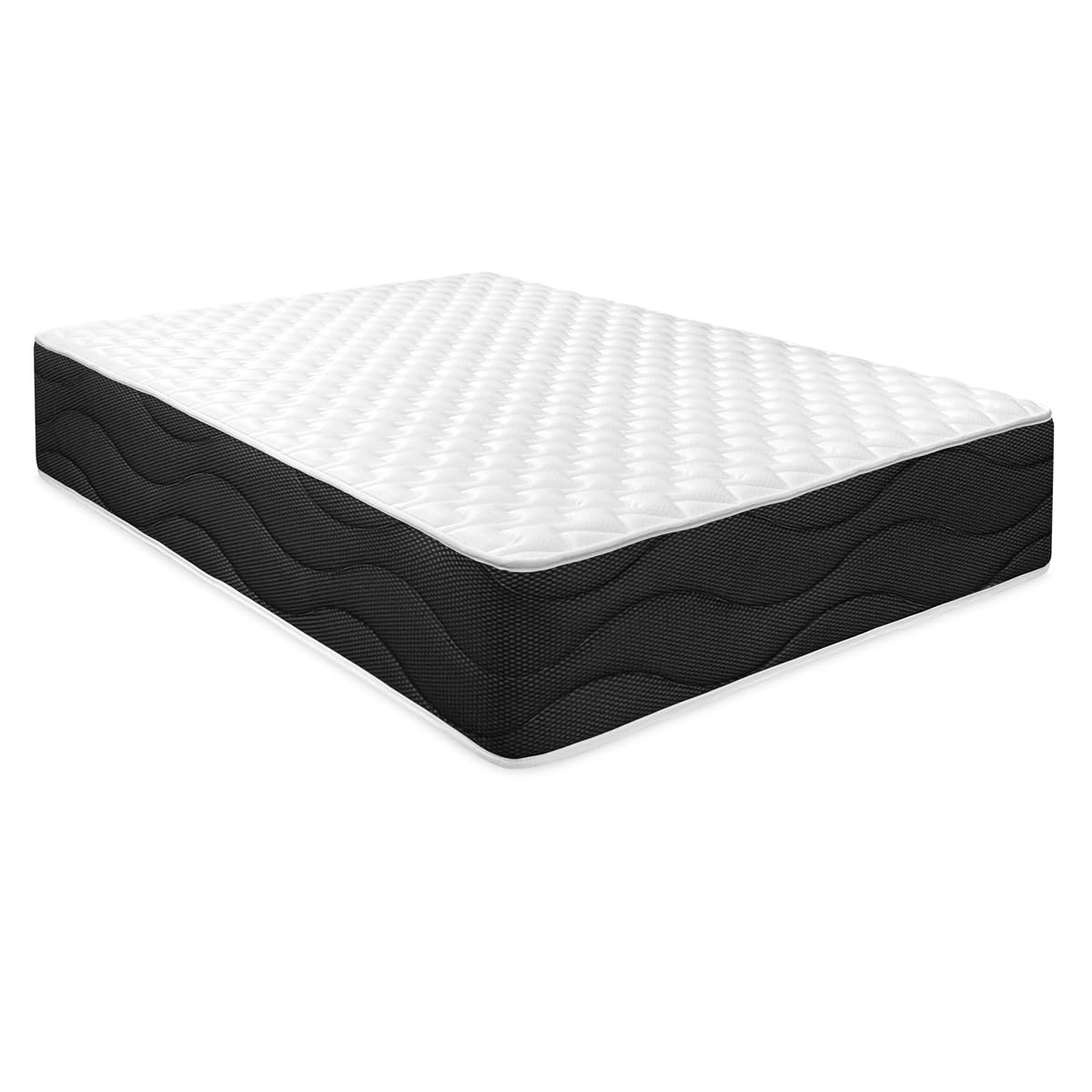 Homey Matelas viscoélastique réversible Sleep Pro (côté Hiver-été) Fermeté-Dureté Moyenne-Haute, épaisseur 30 cm, Memory Foam, Noir/Blanc, 140 x 200
