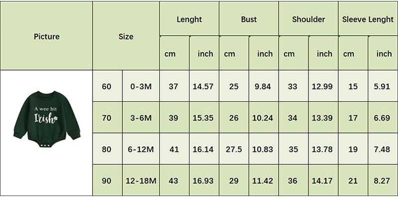 Eadrioss Newborn Baby Boy Girl St. Patricks Day Outfit Embroidery Bubble Romper Sweatshirt Infant St. Patricks Day Clothes - Image 8