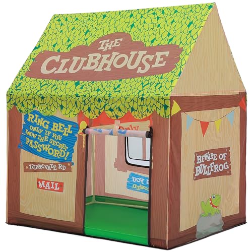 SweHouse Kids Play Tent Indoor: Clubhouse Tent for Toddler with Roll-up Door & Windows Playhouse - Boy Girl Tent Outdoor - Detailed View