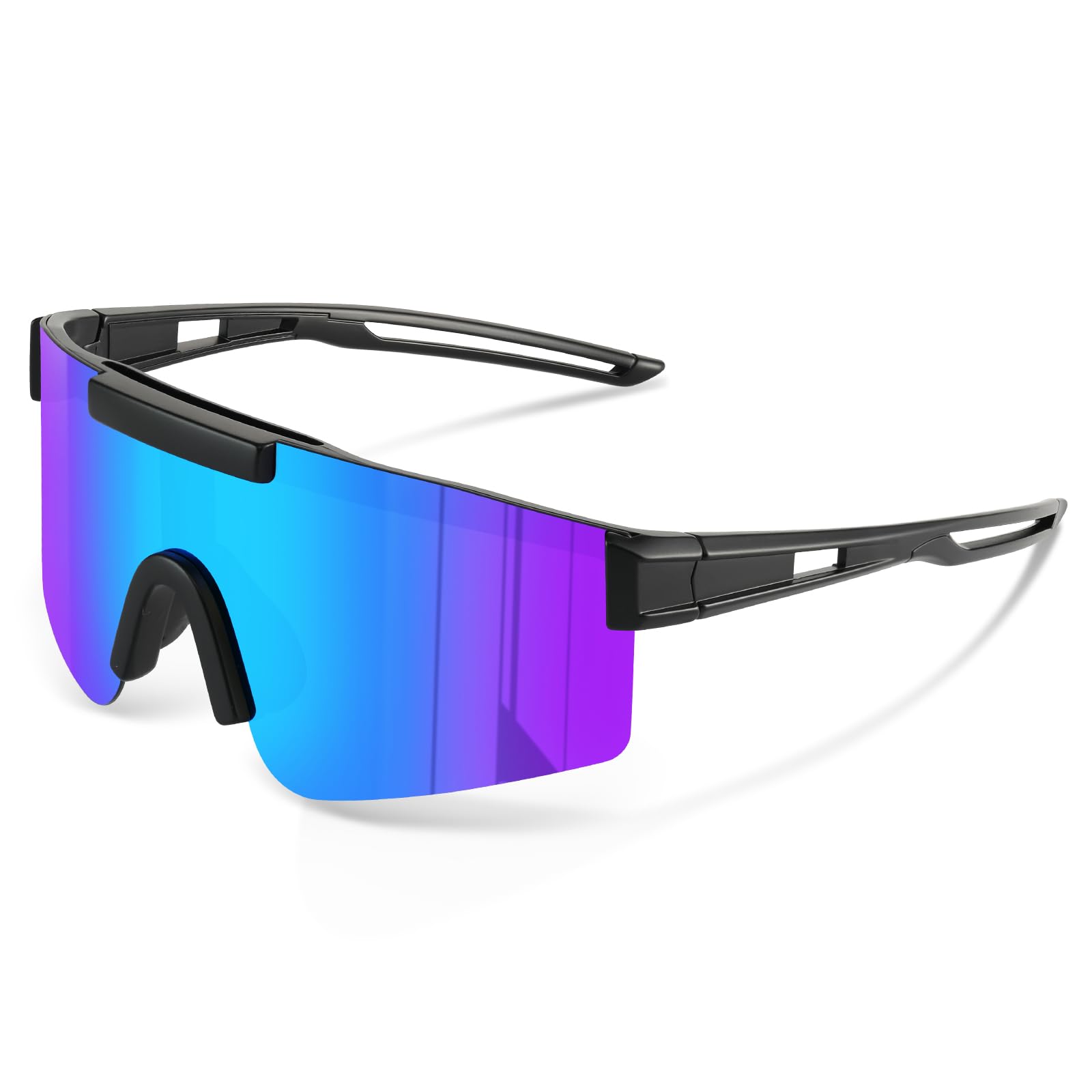 konqkin Cycling Glasses-Sports-Sunglasses-Mens-Womens-Polarised Sun Glasses UV400 Protection Ski Goggles Outdoor Bicycle Motorbike,black ice blue — image 1