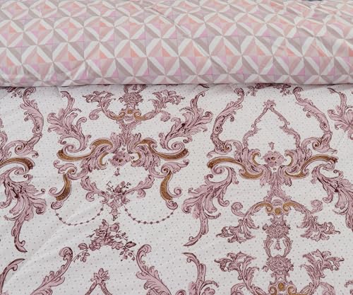 Image of Florida Floral Microfiber Comforter Set for Double Bed Soft Reversible 180 GSM AC Comforter with King Bedsheet & 2 Pillow Covers