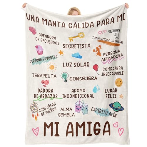 Buioata Regalos Amigas Originales - Mantas de Regalo Ideas para Amigo Mujer Navidad y Cumpleaños, Regalos para Mejor Amigas, Regalo Amiga Cumpleaños, Regalo Mujer Original Mantas - 60 * 50in Buioata Regalos Amigas Originales - Mantas de Regalo Ideas para Amigo Mujer Navidad y Cumpleaños, Regalos para Mejor Amigas, Regalo Amiga Cumpleaños, Regalo Mujer Original Mantas - 60 * 50in
