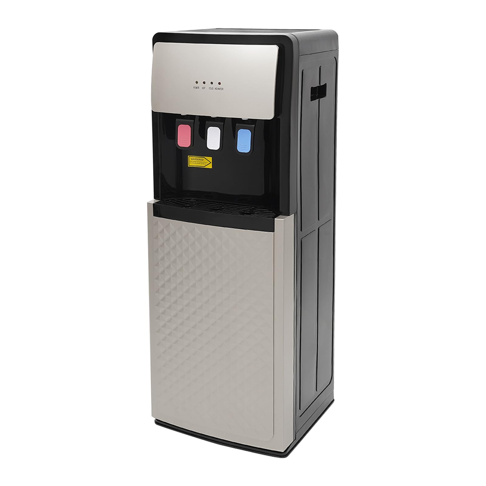 YUMIONB Hot & Cold Water Dispenser, 41-203? Bottom Loading Drink Dispenser with Detachable Water Collection Box Water Cooler & Heater for Homes, Offices (Silver Grey)