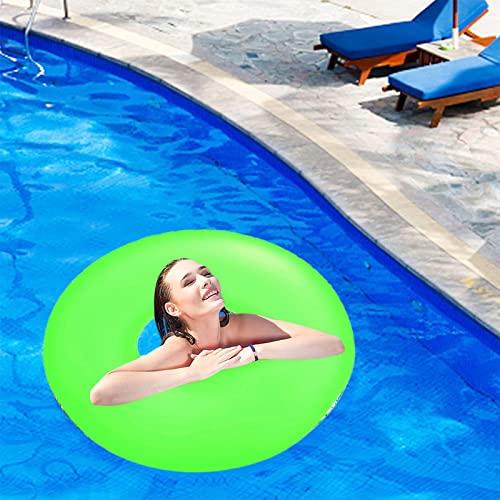 POPOYU Transparent Swimming Ring Inflatable Pool Rings for Adults,91cm Inflatable Pool Floats Rubber Ring for Swim,Swimming Pool Inflatables for Adult,Green Adult Swim Ring Inflatable for Water Beach - Image 4